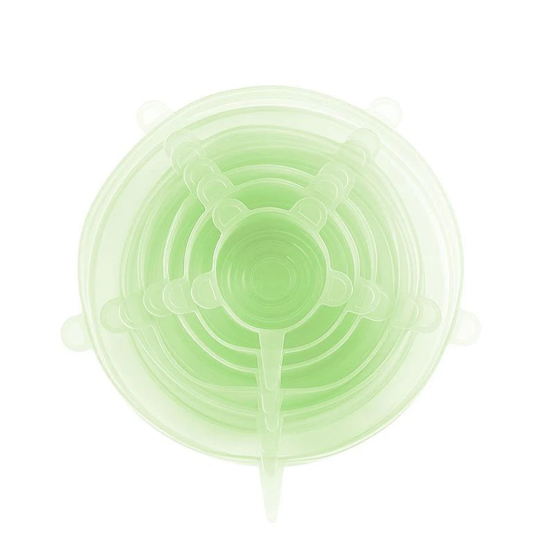 Silicone Stretch Lids, 6-Pack Various Sizes Cover for Bowl, European-Grade Silicone Kitchen Accessories