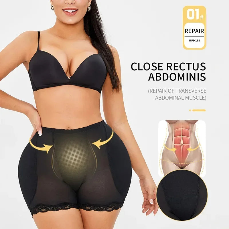 Big Spong Tummy Control Panties Stomach Hip Pad Underwear Shapewear Body Shaper Butt Lifters Plump Booty Buttocks Enhancer