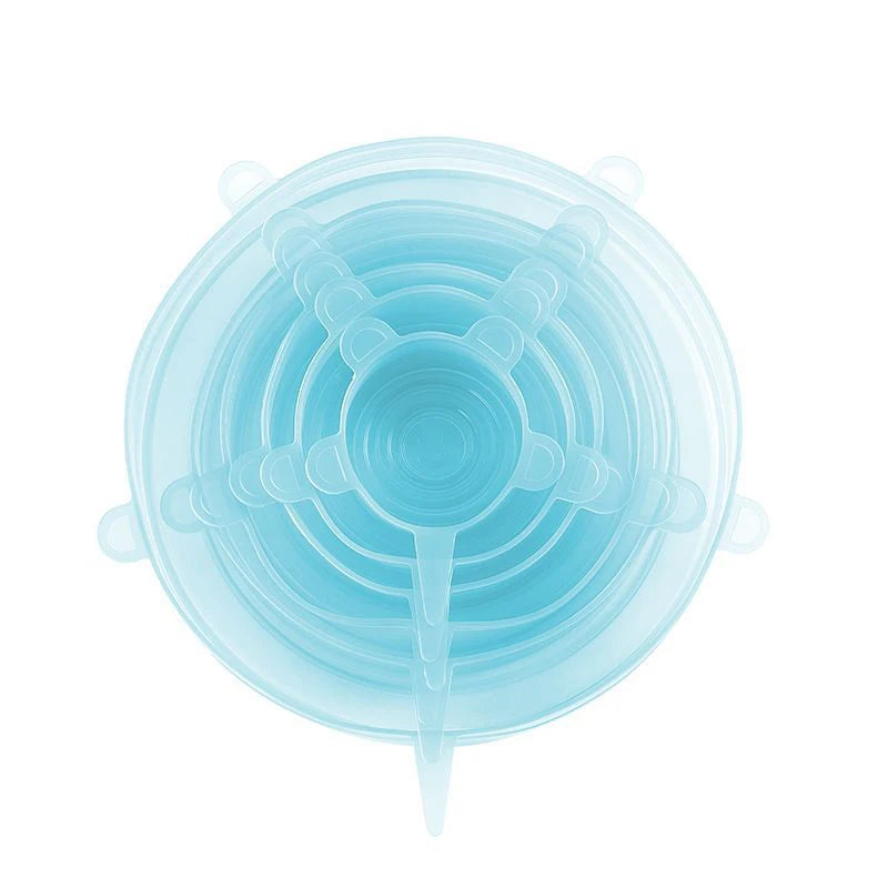 Silicone Stretch Lids, 6-Pack Various Sizes Cover for Bowl, European-Grade Silicone Kitchen Accessories