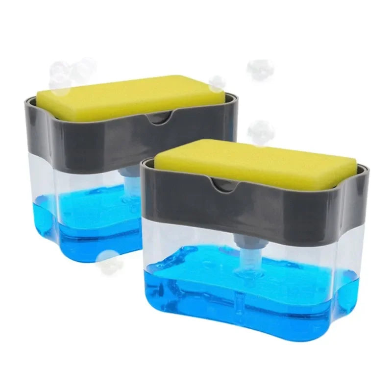 Dish Soap Dispenser for Kitchen,Liquid Soap Dispenser Kitchen Soapdispenser with Sponge Holder,Sponge Caddy Soap Pump Dispenser
