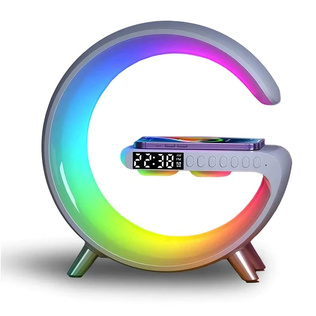 Litlamp™ 4-In-1 Alarm Clock, Mood Light, Speaker & Wireless Charger