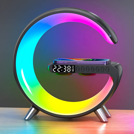 Litlamp™ 4-In-1 Alarm Clock, Mood Light, Speaker & Wireless Charger